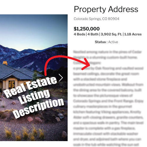 Property Listing Description Example