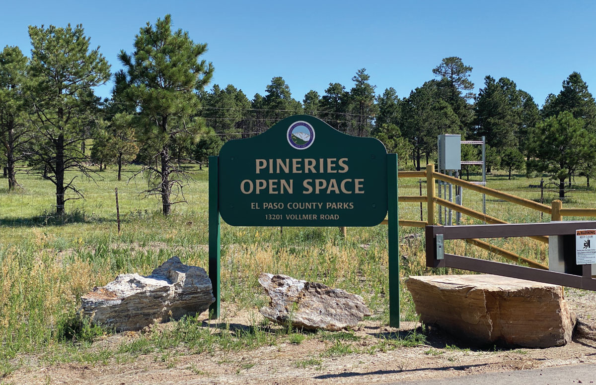 Pineries Open Space Entrance Sign