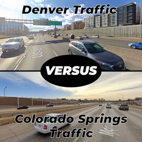 Denver Traffic Versus Colorado Springs