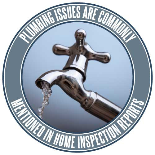 Plumbing issues are often notated in homes inspection reports