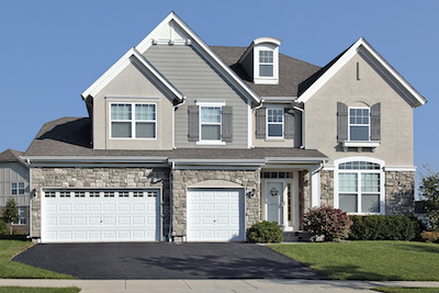 stone veneer exterior on house