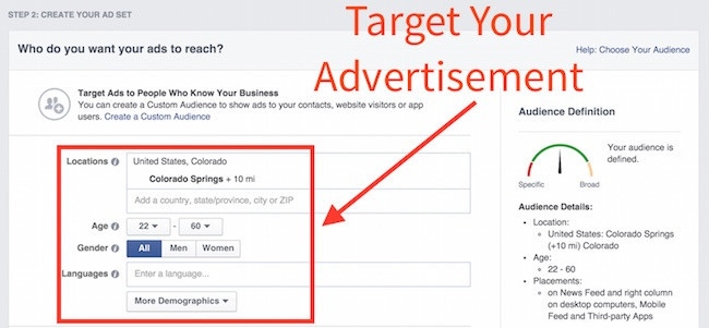 Target Your Facebook Advertisement