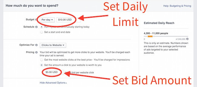Set Daily Facebook Ad Limit