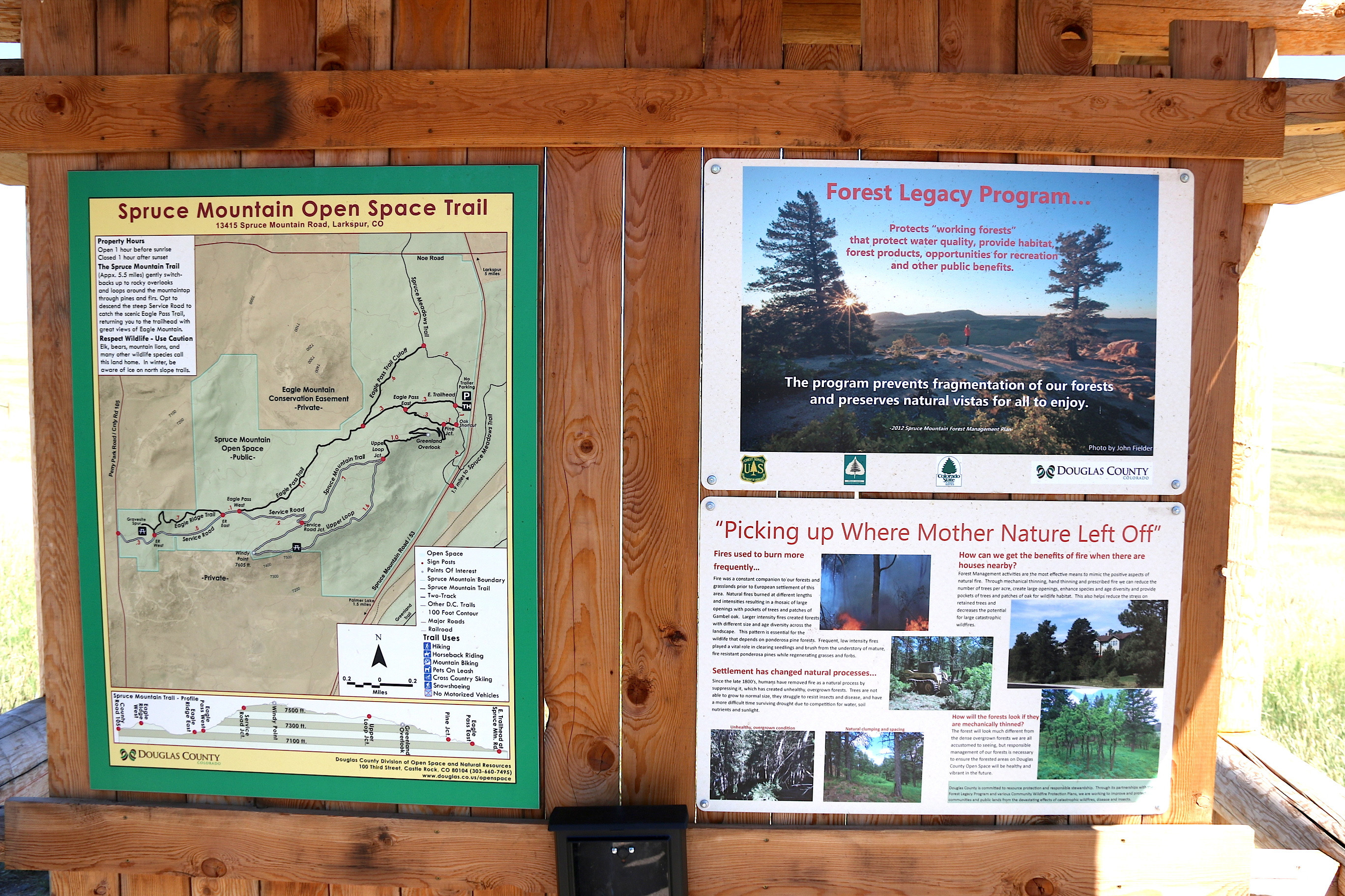 Spruce Mountain Map at Entrance