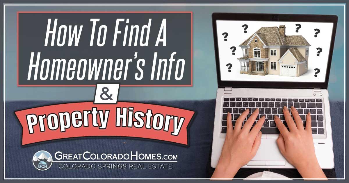 How to find a homeowner and the property history